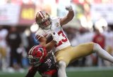 Christian McCaffrey questionable to return with thigh injury as 49ers deal with RB concerns vs Falcons