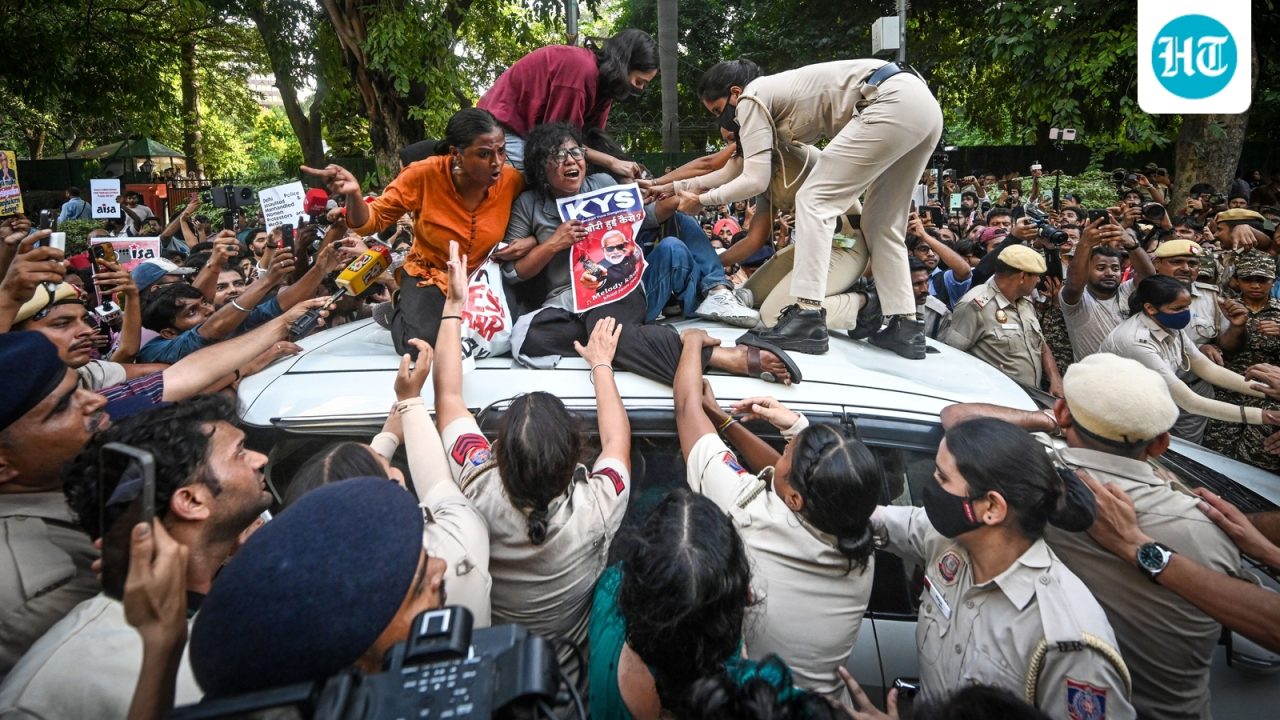 AISA says Neha Bora picked up by cops in private vehicle, Delhi Police denies claim