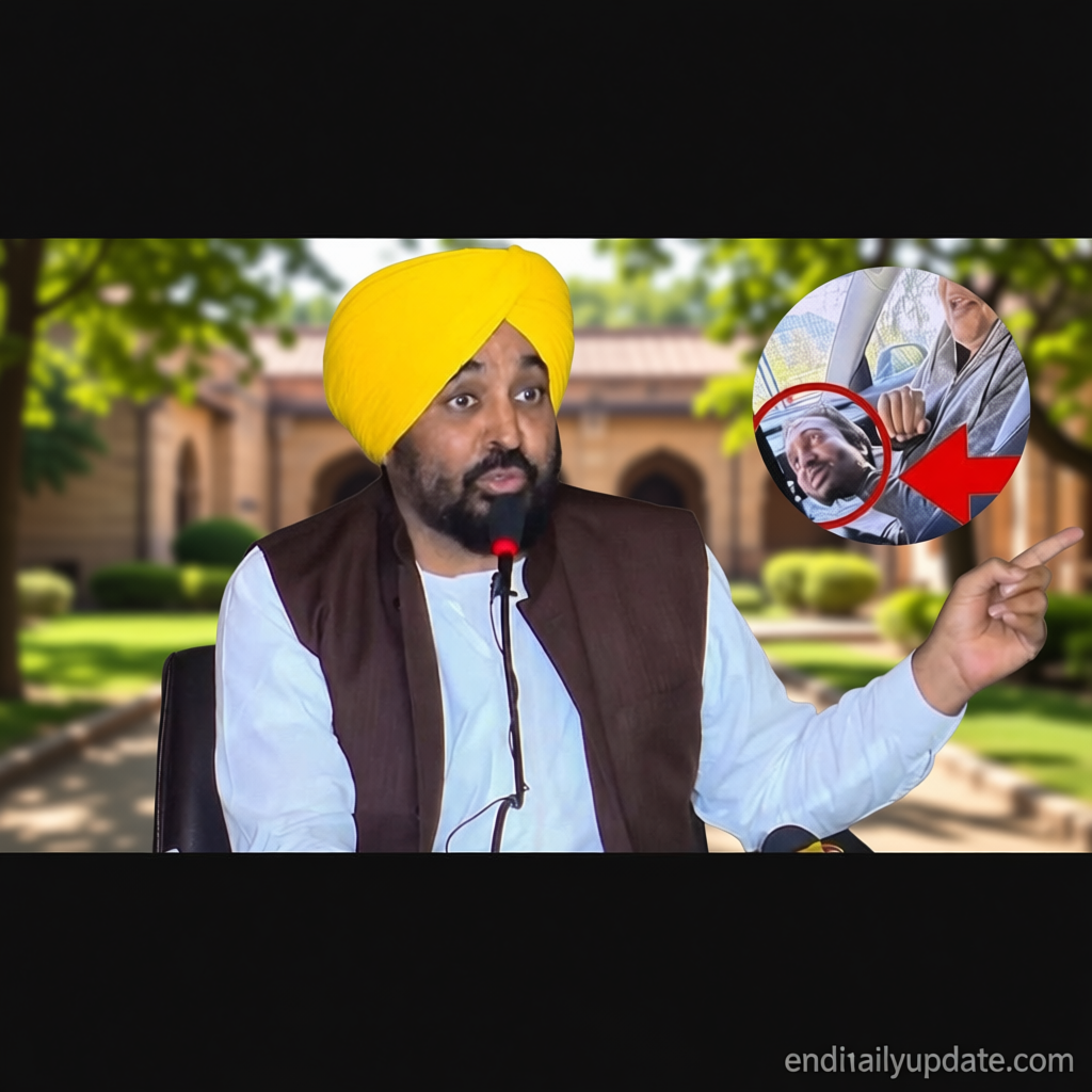Bhagwant Mann video row: Punjab CM claims masked man impersonated him; BJP lashes out at ‘changing versions’