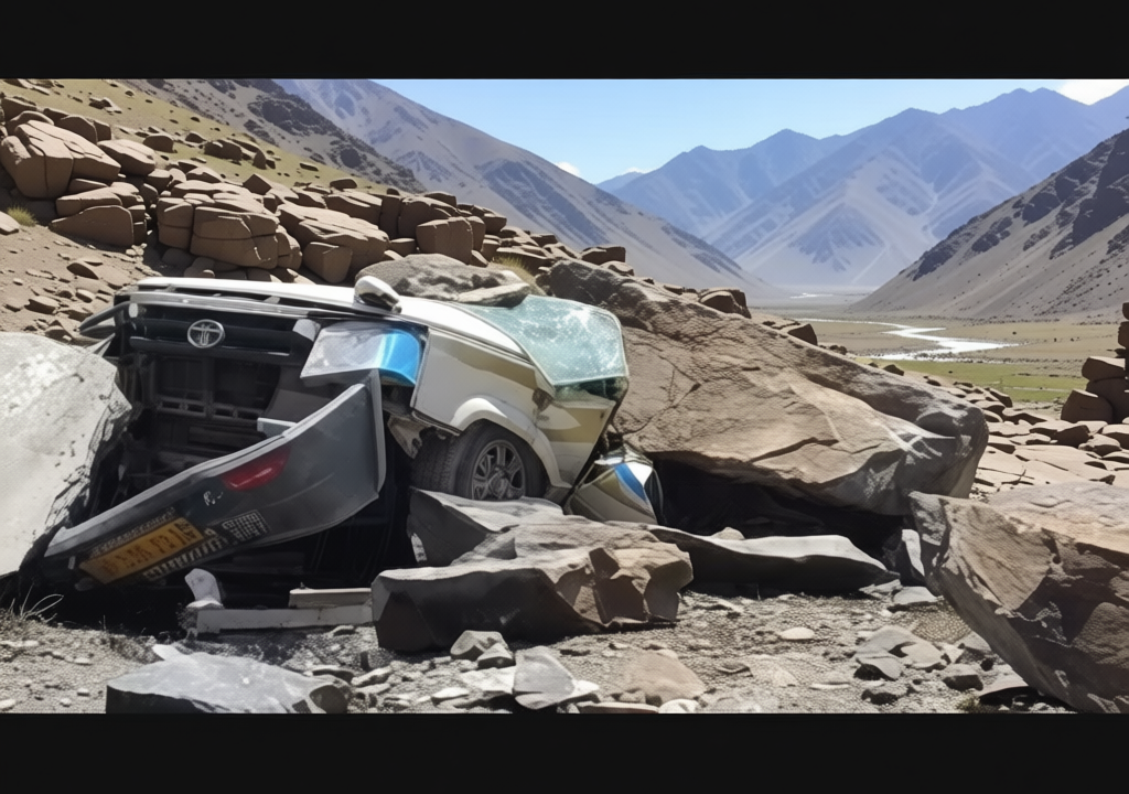 Infant among several feared dead after boulders crush taxi in Himachal Pradesh