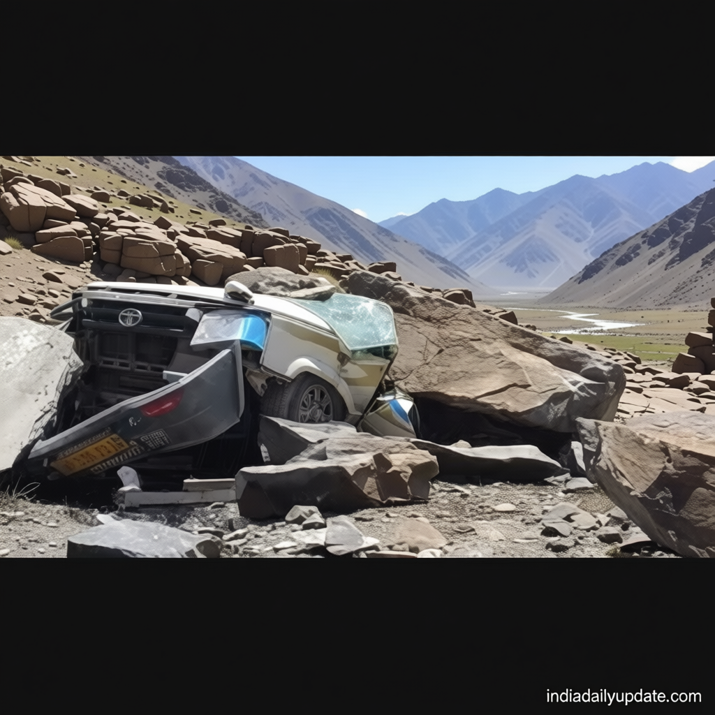 Infant among several feared dead after boulders crush taxi in Himachal Pradesh