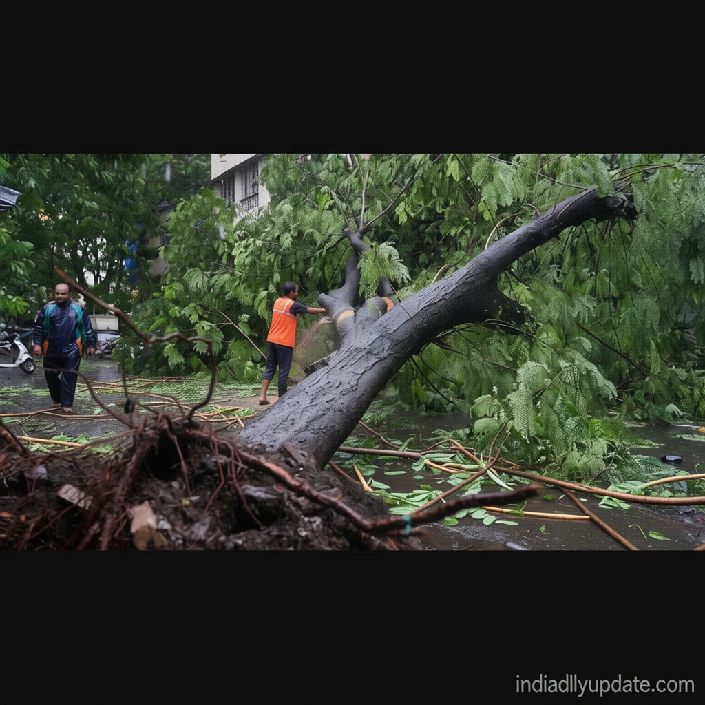63-year-old man dies after tree falls on shop amid heavy rains in Mumbai; Roads, cars submerged in Maharashtra