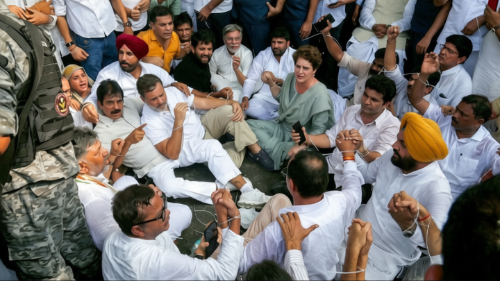 ‘PM, HM must resign’: Will Rahul Gandhi end protest outside PM’s residence? MoS PMO Jitendra Singh meets Opposition leader