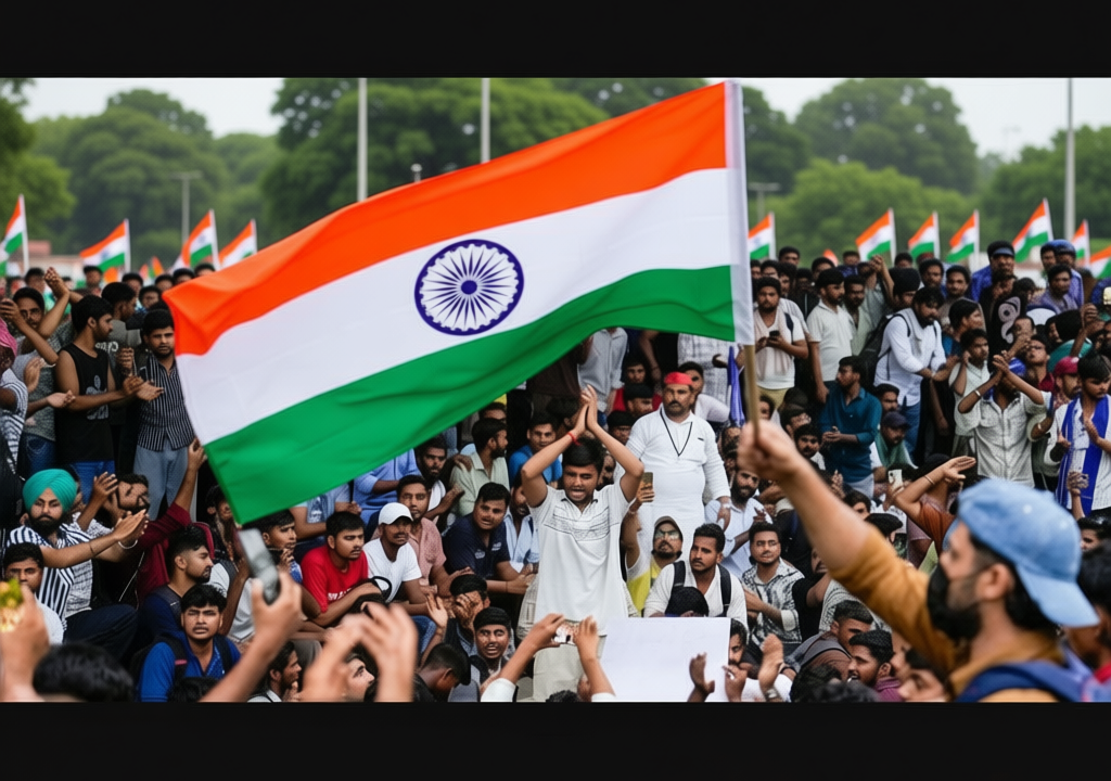 Miscommunication causes chaos, but lathi charge, rain fail to break spirits of young protesters as traffic comes to grinding halt