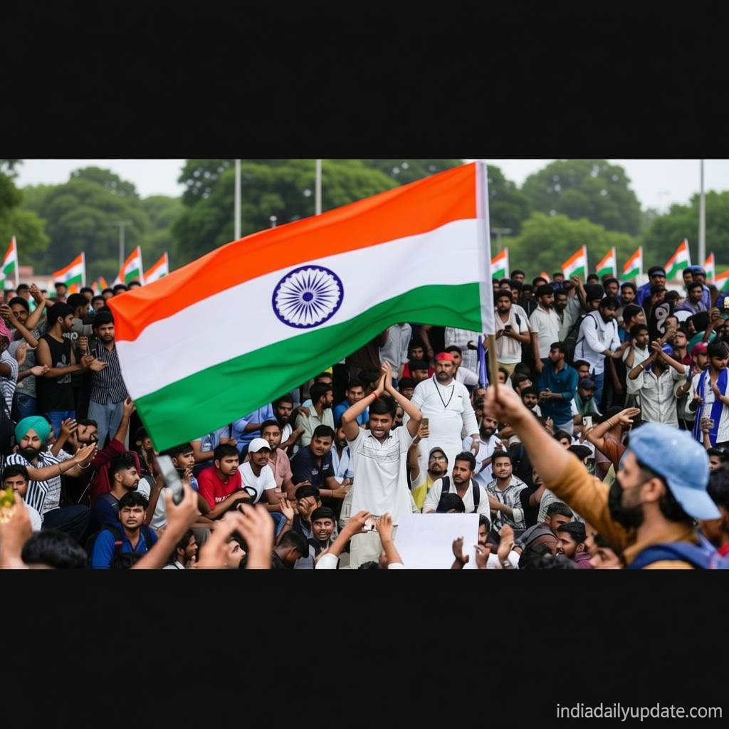 Miscommunication causes chaos, but lathi charge, rain fail to break spirits of young protesters as traffic comes to grinding halt