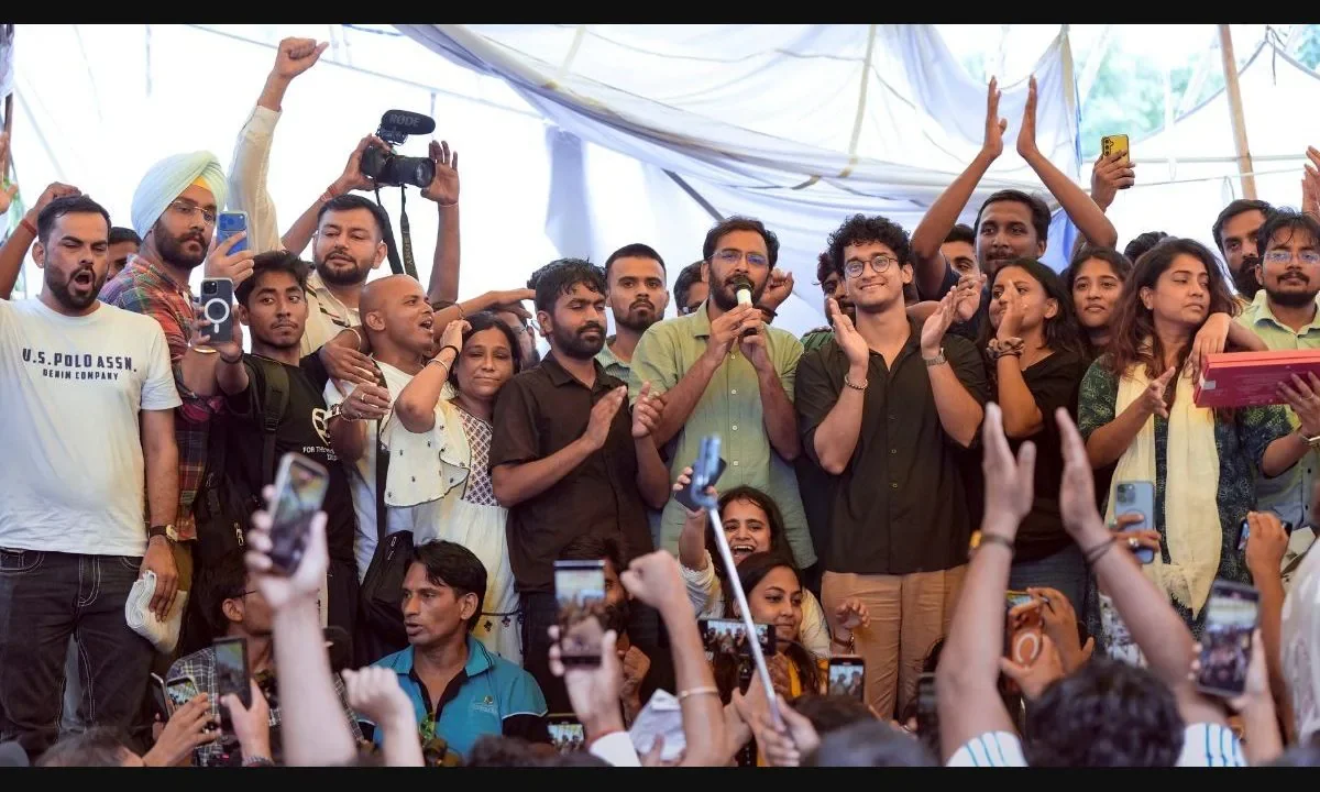‘Students are very happy…’: Jantar Mantar turns jubilant as CJP protesters claim victory after Dharmendra Pradhan exit