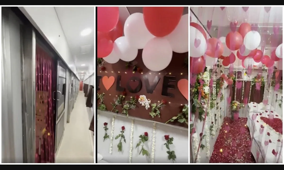 Train’s first AC coach decorated for couple’s ‘Suhagraat’? Here’s the truth behind the viral video