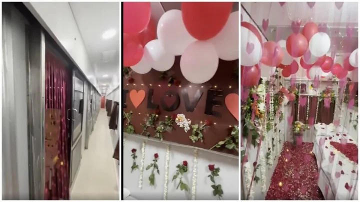 Train’s first AC coach decorated for couple’s ‘Suhagraat’? Here’s the truth behind the viral video