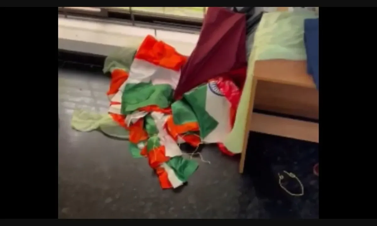 Outrage as national flags found dumped in a corner at BJP’s Kerala office