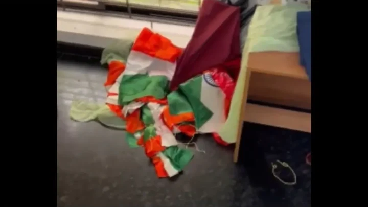 Outrage as national flags found dumped in a corner at BJP’s Kerala office