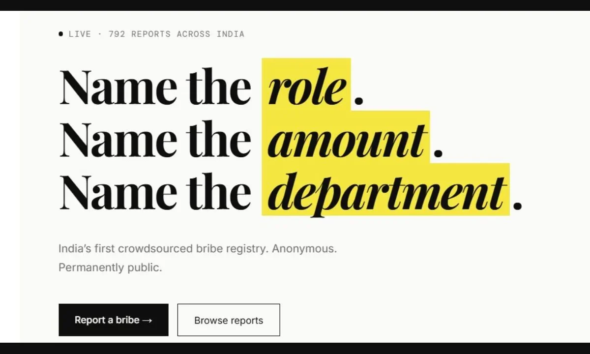 Asked for a bribe? A new platform,’bribes.fyi’ lets you report it anonymously
