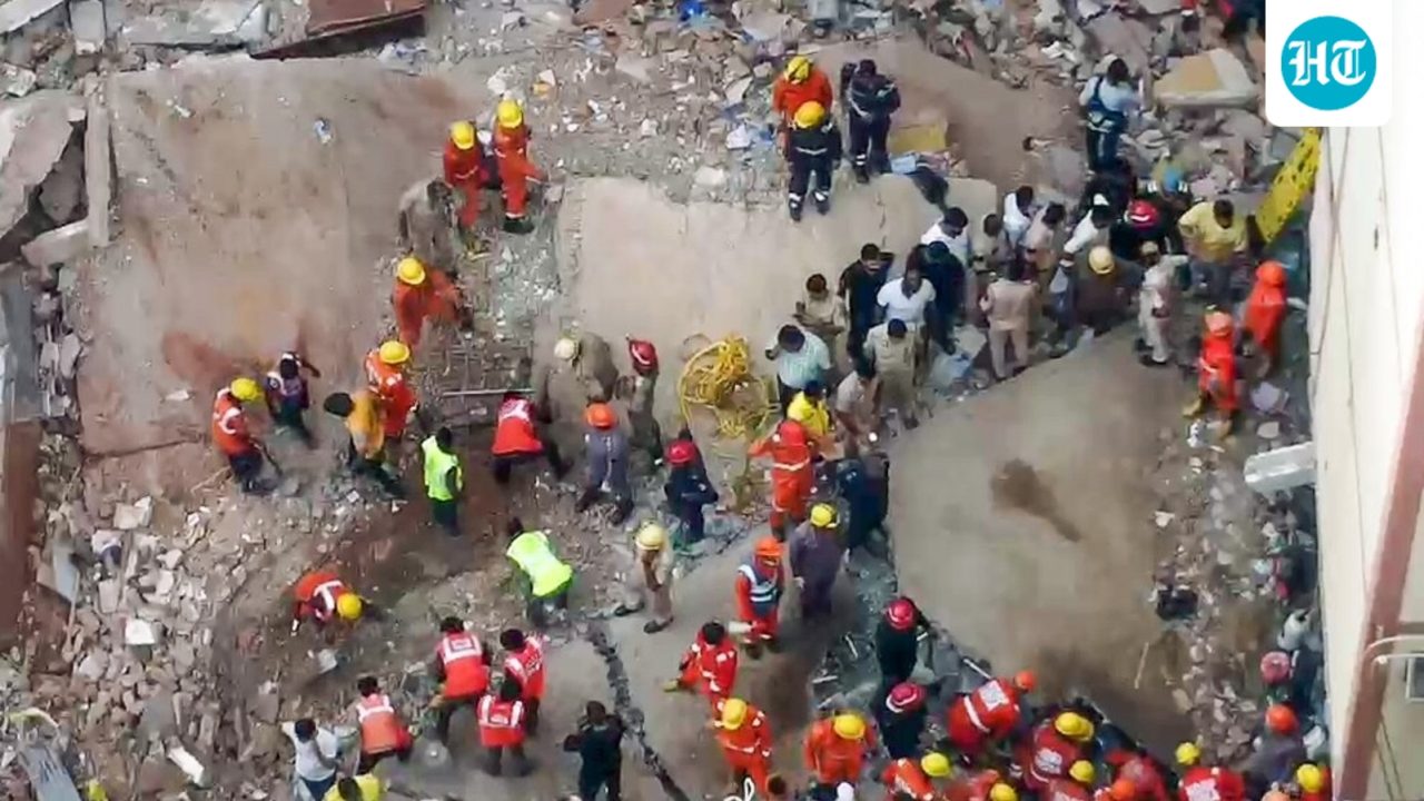 Student trapped under debris of collapsed Delhi building shares video with friend, calls for help