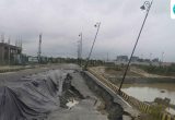 Lucknow: Road caves in near Ekana as rainwater seeps into sandy soil