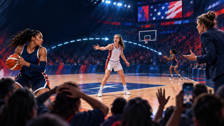 Fans furious over Caitlin Clark’s role in Team USA as Chelsea Gray, Kara Lawson face backlash; ‘gets looked off’