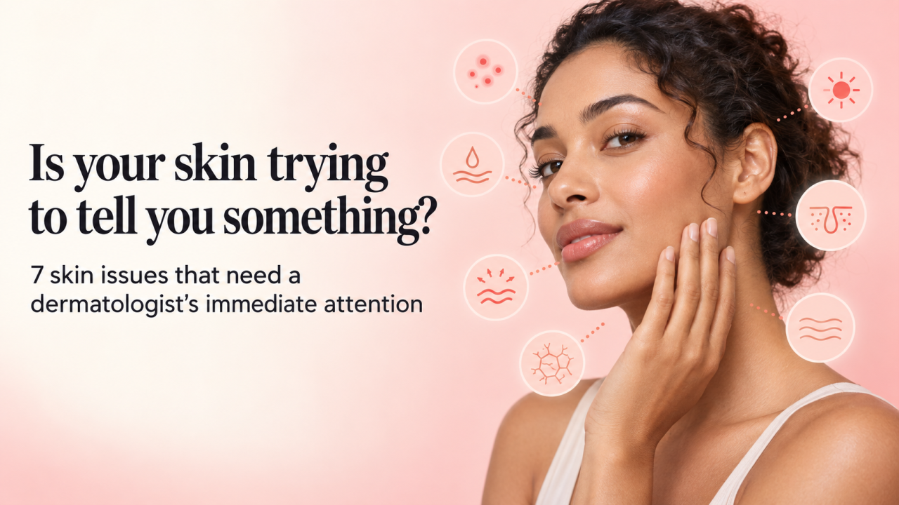 Is your skin trying to tell you something? Here are 7 skin issues that need a dermatologist’s immediate attention