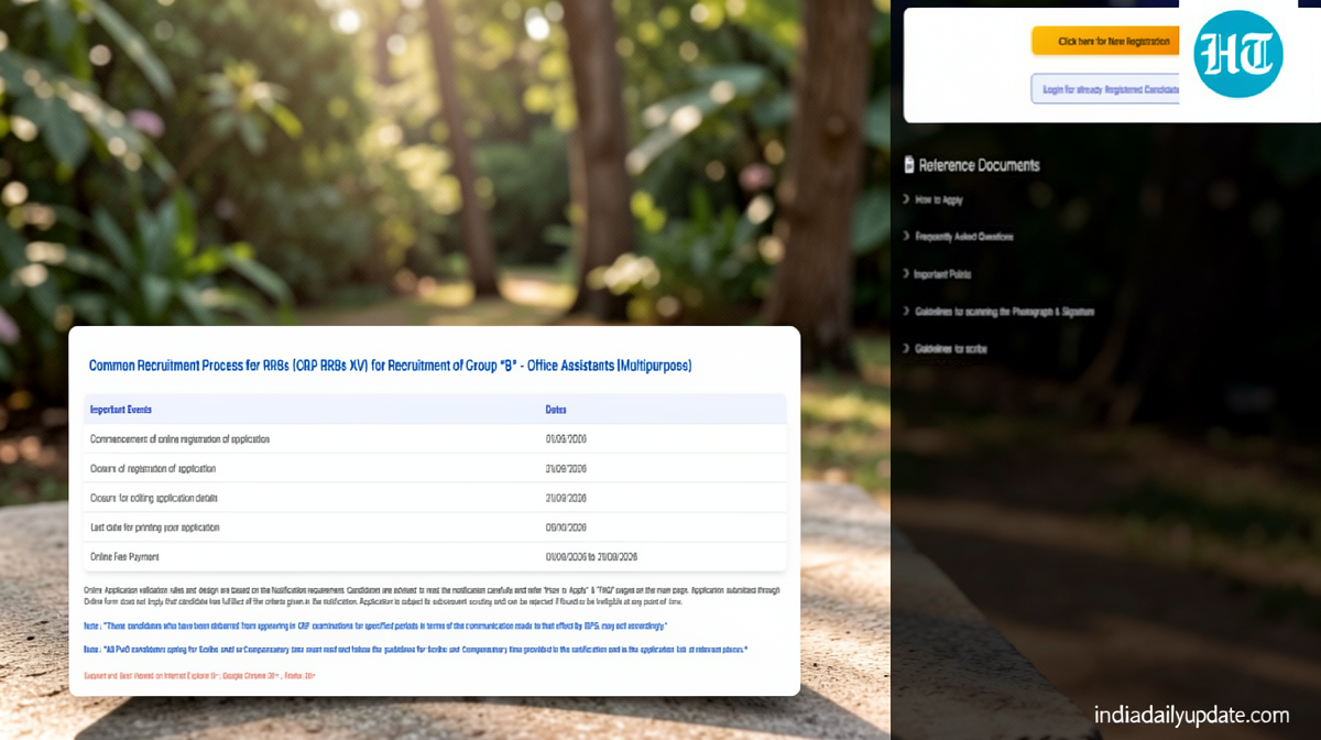 IBPS RRB Clerk, PO Recruitment 2026: Registration for 13k+ posts begins at ibps.in, direct link here