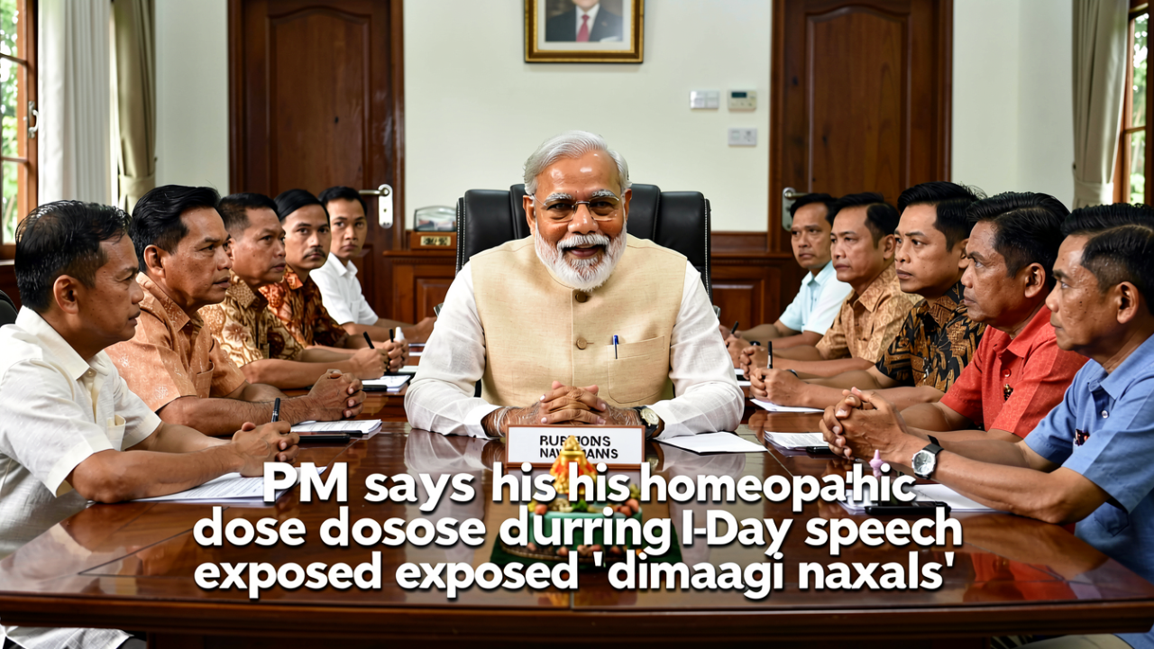 PM Modi says his ‘homeopathic dose’ during I-Day speech exposed ‘dimaagi naxals’