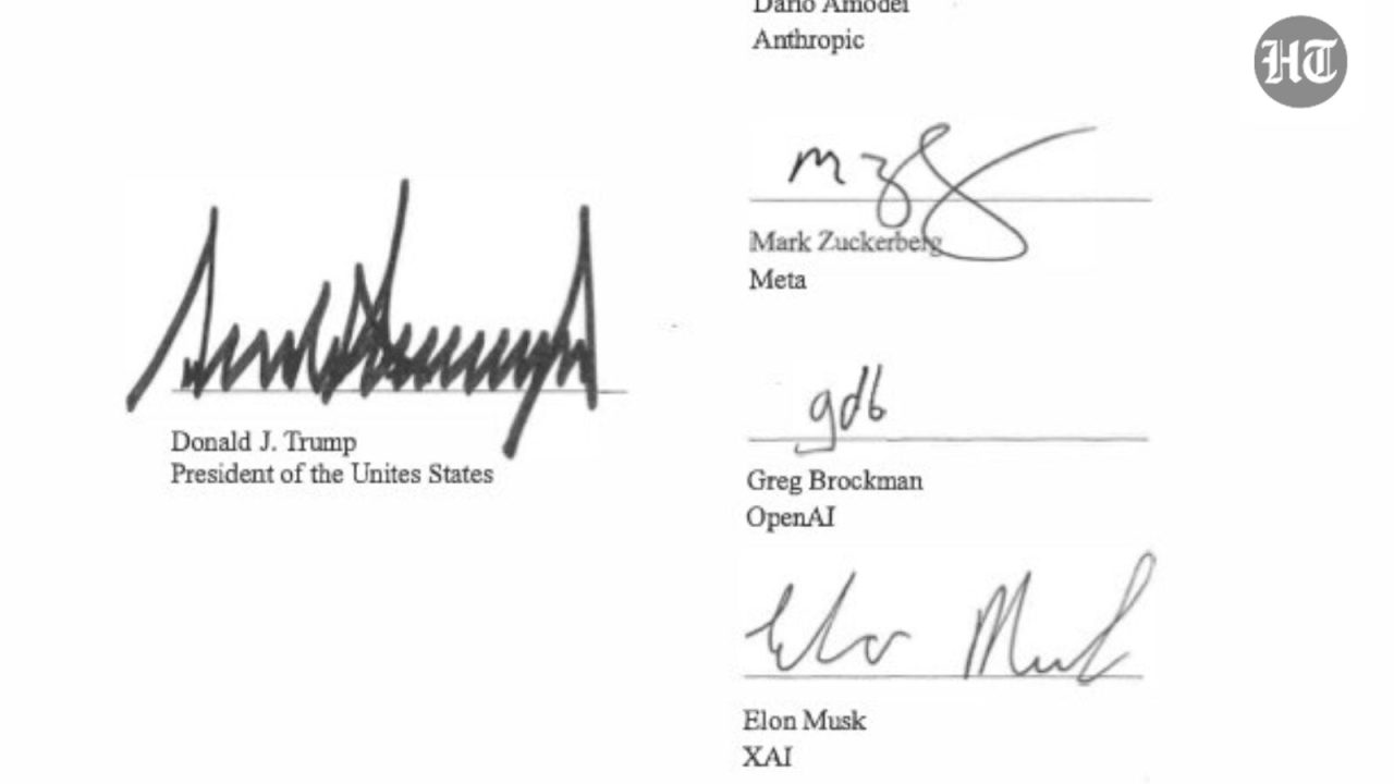 ‘President of the Unites States’: Typo spotted in Trump’s White House ‘super intelligence’ accord